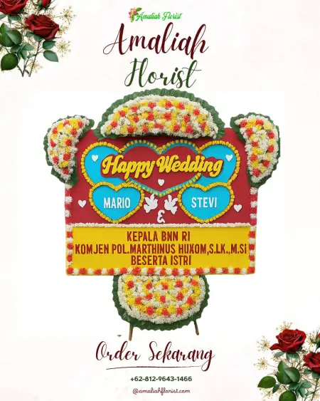 Papan Bunga Pernikahan Sampiran